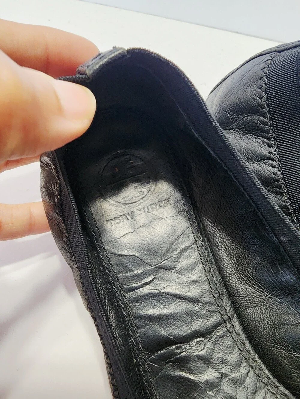 Tory Burch Black Patent Cap-Toe Ballet Flats Size 9
